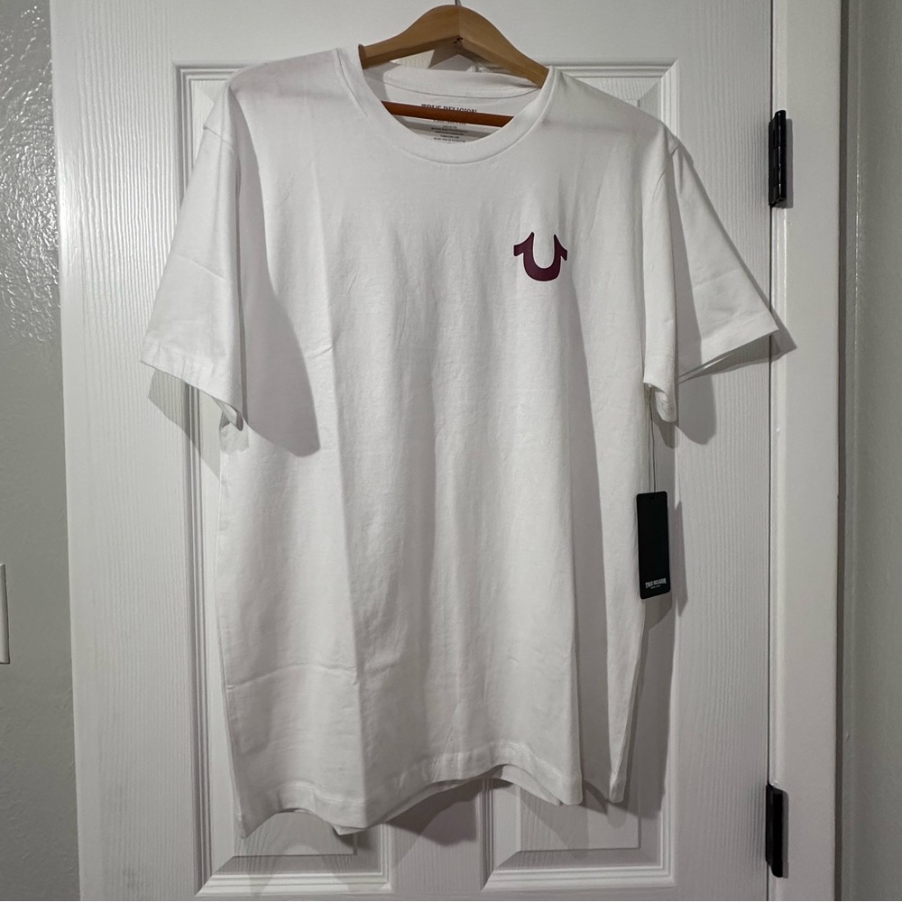 True Religion White Short Sleeve Tee